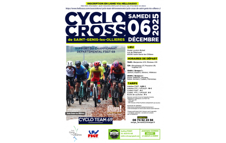 Cyclo Cross de St Genis-Les Ollières le 6 décembre